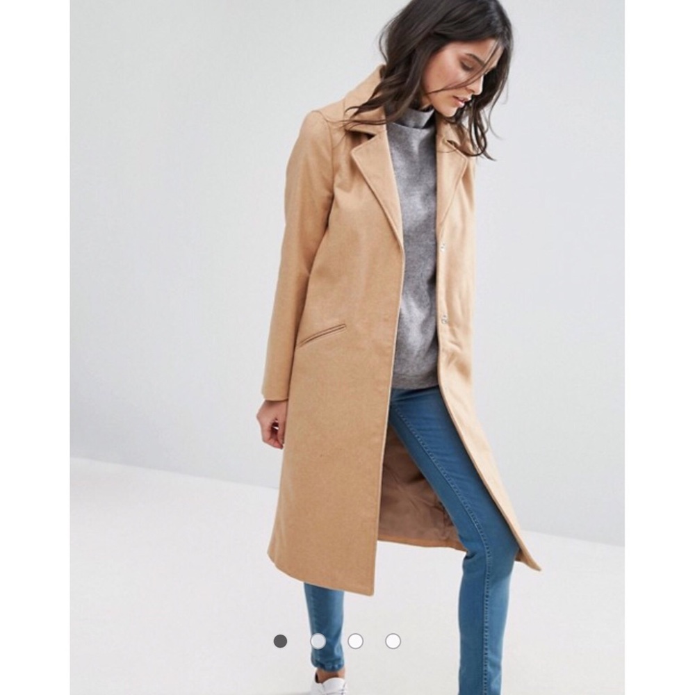 ASOS Brave Soul Long Camel Coat SIZE SMALL